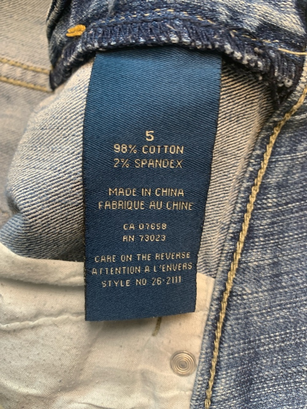 BONGO Vintage Light Blue Denim Bronze Metal Detail - Picture 7 of 9